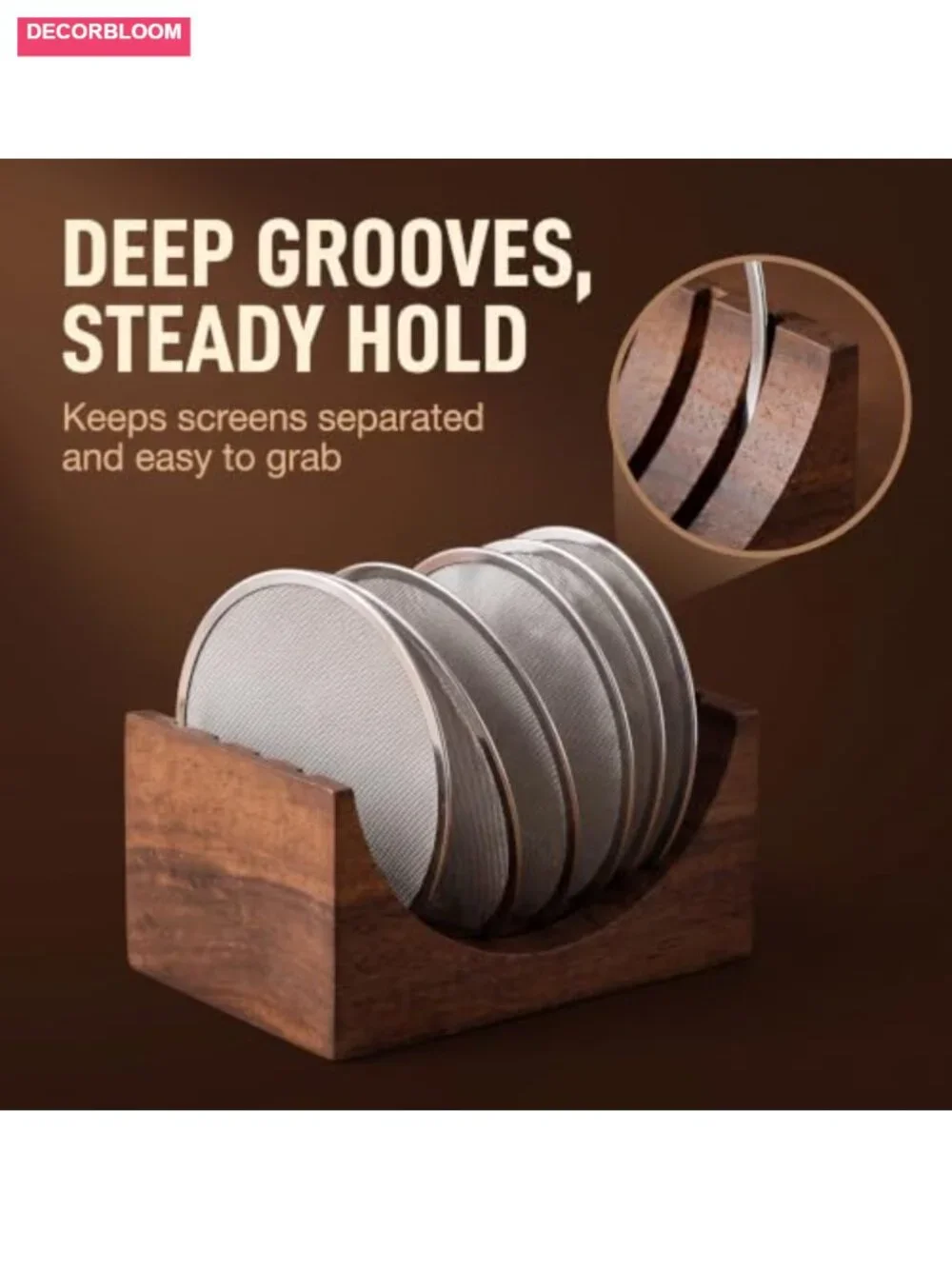Walnut Coffee Puck Screen Holder for Espresso Portafilter 51/53/58mm